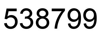 Number 538799 black image