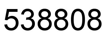 Number 538808 black image