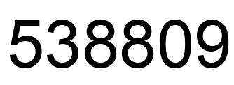 Number 538809 black image