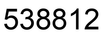 Número 538812 imagen negro