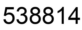 Número 538814 imagen negro
