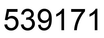 Number 539171 black image