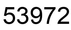 Number 53972 black image