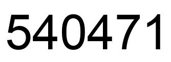 Number 540471 black image