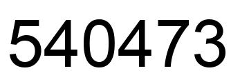 Number 540473 black image