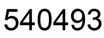 Number 540493 black image