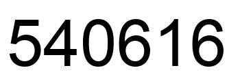 Number 540616 black image