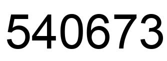 Number 540673 black image