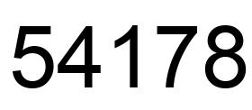 Número 54178 imagen negro