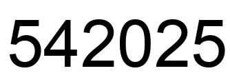Number 542025 black image