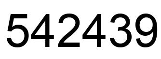 Number 542439 black image