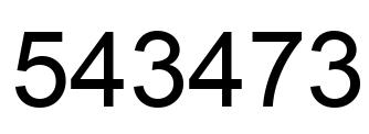 Number 543473 black image