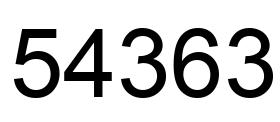 Number 54363 black image