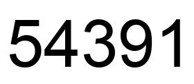 Número 54391 imagen negro