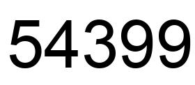 Número 54399 imagen negro