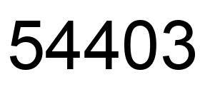 Número 54403 imagen negro