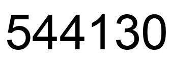 Número 544130 imagen negro
