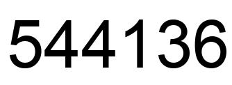 Número 544136 imagen negro