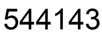 Número 544143 imagen negro
