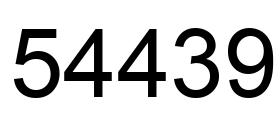 Number 54439 black image