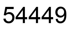 Number 54449 black image