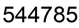 Número 544785 imagen negro