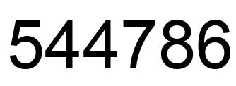 Número 544786 imagen negro