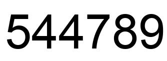 Número 544789 imagen negro
