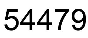 Número 54479 imagen negro