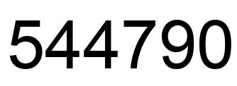 Número 544790 imagen negro