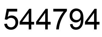 Número 544794 imagen negro