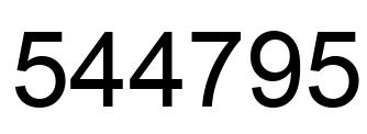 Número 544795 imagen negro