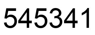 Number 545341 black image