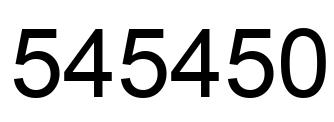 Number 545450 black image