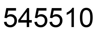 Number 545510 black image