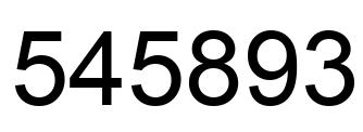 Number 545893 black image
