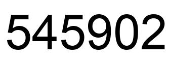 Number 545902 black image