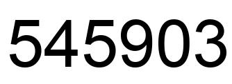 Number 545903 black image