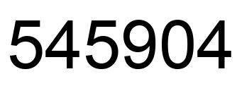 Number 545904 black image