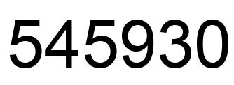 Number 545930 black image