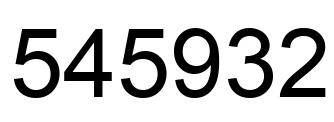 Number 545932 black image