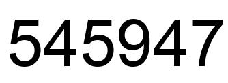 Number 545947 black image