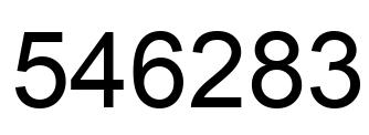 Número 546283 imagen negro
