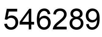 Número 546289 imagen negro