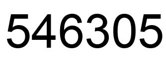 Número 546305 imagen negro