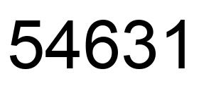 Number 54631 black image