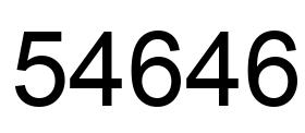 Number 54646 black image