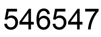 Number 546547 black image