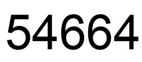 Número 54664 imagen negro