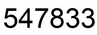 Number 547833 black image